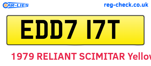 EDD717T are the vehicle registration plates.