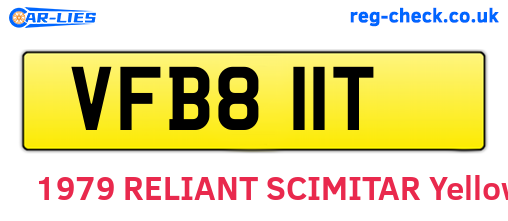 VFB811T are the vehicle registration plates.