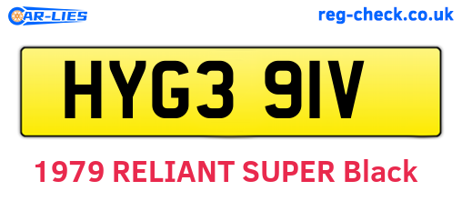 HYG391V are the vehicle registration plates.