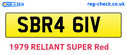 SBR461V are the vehicle registration plates.