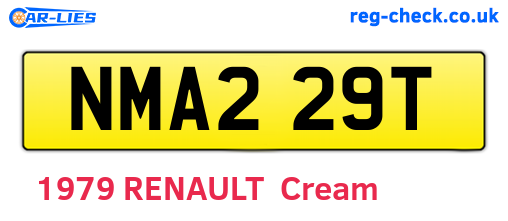 NMA229T are the vehicle registration plates.