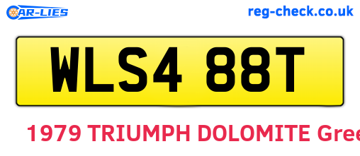 WLS488T are the vehicle registration plates.