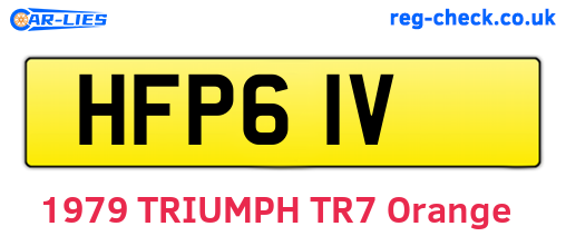 HFP61V are the vehicle registration plates.