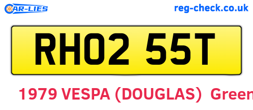 RHO255T are the vehicle registration plates.
