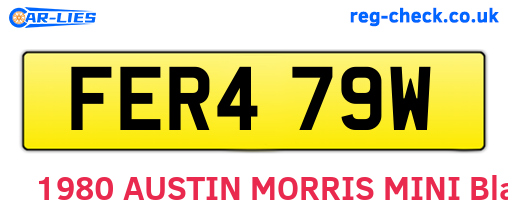 FER479W are the vehicle registration plates.