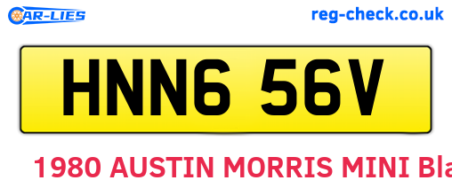 HNN656V are the vehicle registration plates.