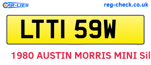 LTT159W are the vehicle registration plates.