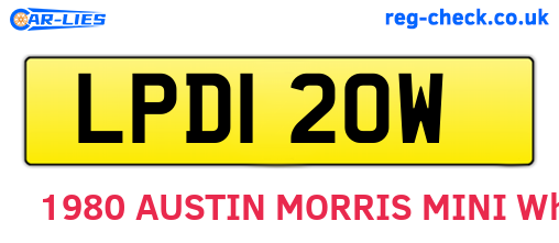 LPD120W are the vehicle registration plates.