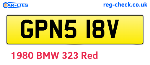 GPN518V are the vehicle registration plates.