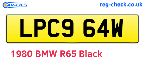 LPC964W are the vehicle registration plates.