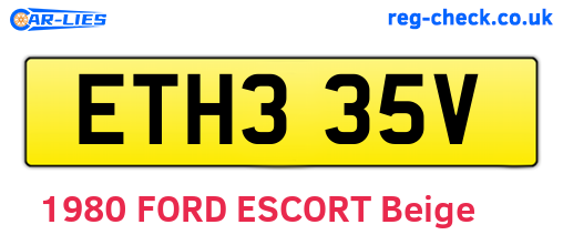 ETH335V are the vehicle registration plates.