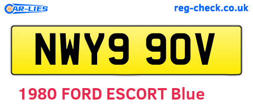 NWY990V are the vehicle registration plates.