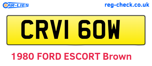 CRV160W are the vehicle registration plates.