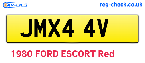 JMX44V are the vehicle registration plates.
