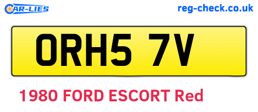 ORH57V are the vehicle registration plates.