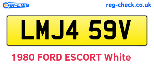LMJ459V are the vehicle registration plates.