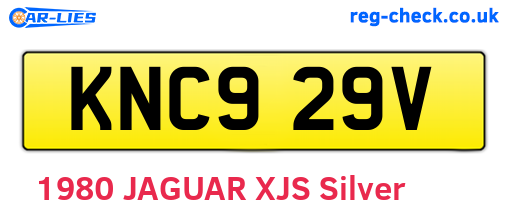 KNC929V are the vehicle registration plates.