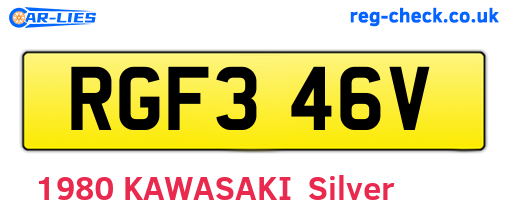 RGF346V are the vehicle registration plates.