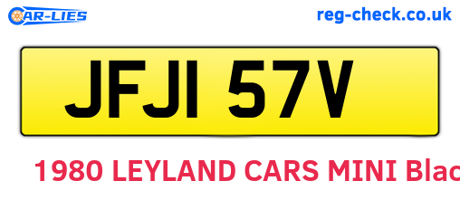 JFJ157V are the vehicle registration plates.