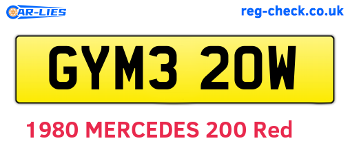 GYM320W are the vehicle registration plates.