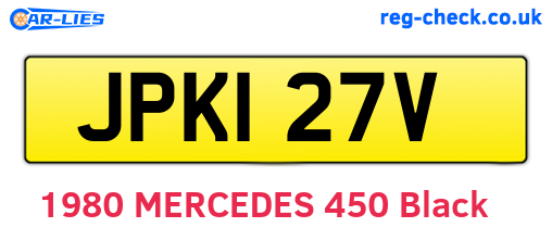 JPK127V are the vehicle registration plates.