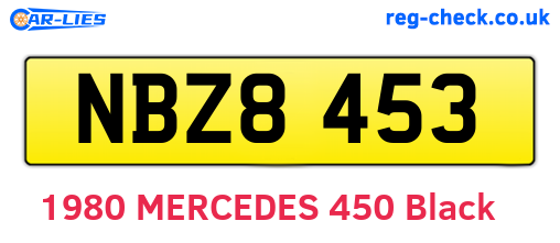 NBZ8453 are the vehicle registration plates.
