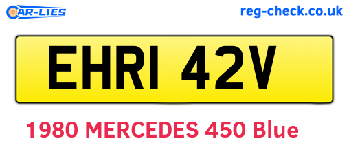 EHR142V are the vehicle registration plates.