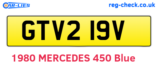 GTV219V are the vehicle registration plates.