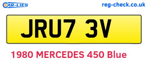 JRU73V are the vehicle registration plates.