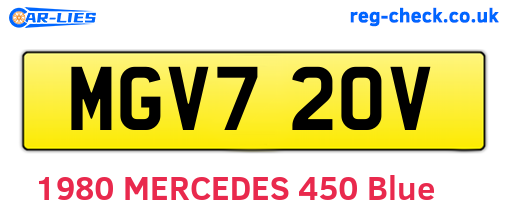 MGV720V are the vehicle registration plates.