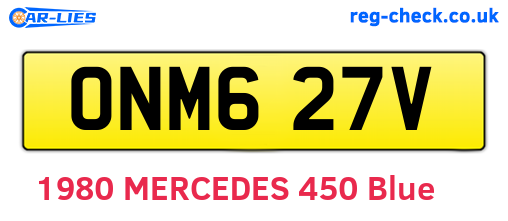 ONM627V are the vehicle registration plates.
