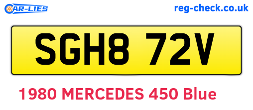 SGH872V are the vehicle registration plates.