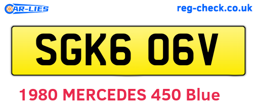SGK606V are the vehicle registration plates.