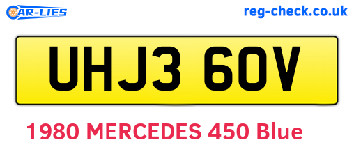UHJ360V are the vehicle registration plates.