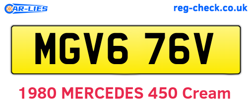 MGV676V are the vehicle registration plates.