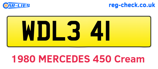 WDL341 are the vehicle registration plates.