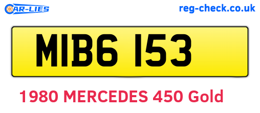 MIB6153 are the vehicle registration plates.
