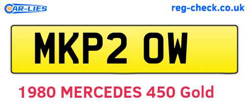 MKP20W are the vehicle registration plates.