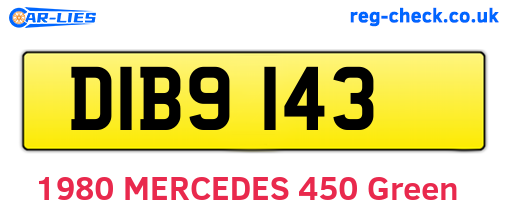 DIB9143 are the vehicle registration plates.
