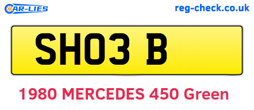 SHO3B are the vehicle registration plates.