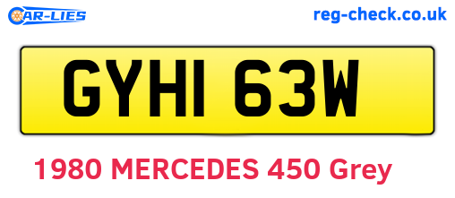 GYH163W are the vehicle registration plates.