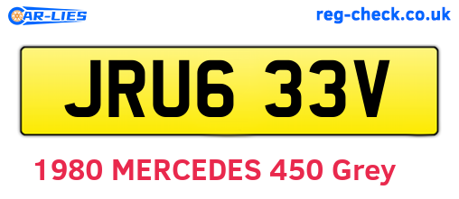 JRU633V are the vehicle registration plates.