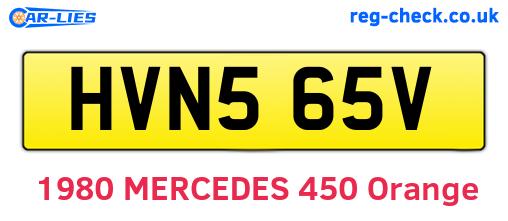HVN565V are the vehicle registration plates.