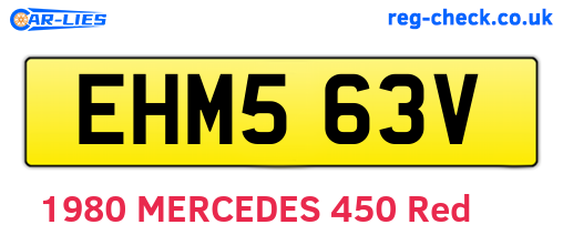 EHM563V are the vehicle registration plates.