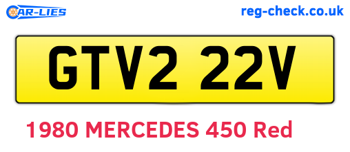 GTV222V are the vehicle registration plates.