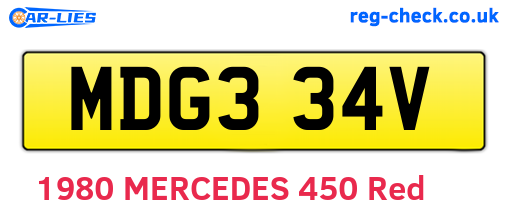 MDG334V are the vehicle registration plates.
