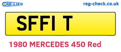 SFF1T are the vehicle registration plates.