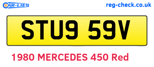 STU959V are the vehicle registration plates.