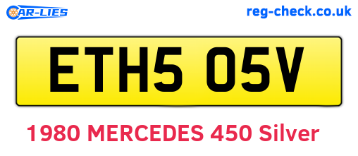 ETH505V are the vehicle registration plates.