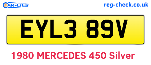 EYL389V are the vehicle registration plates.